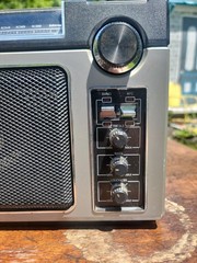 General Electric Super Radio GE 7-2880B Long Range Black/Silver Working/0526ys5