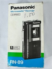 Vintage Panasonic Microcasette Portable Handheld Recorder Model# RN-89 (1980s)