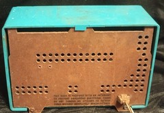 Vintage 1960 MOTOROLA A8J25 Turquoise Aqua Tube Radio MCM Mid Century Atomic