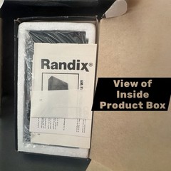 VTG NOS Randix RCL50 Travel AM/FM Radio Quartz Clock NEVER REMOVED Original Box