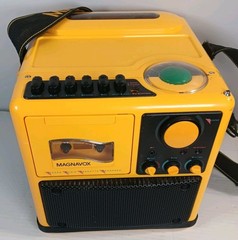 Vtg Magnavox Cube D-8080 Portable Cassette Player Boombox AM FM STEREO *parts*