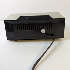 Vintage 50s Bulova Clock Transistor Radio 240 Series Mid Century Modern Silver