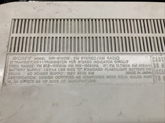 Sony MR-9100W Matrix Sound System FM AM Radio Tested Works