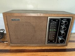 Sony TFM-9440W Vintage AM FM Radio Wood Grain Analog Tested Working