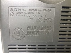 Sony ICF-36 Portable 4 Band Radio.