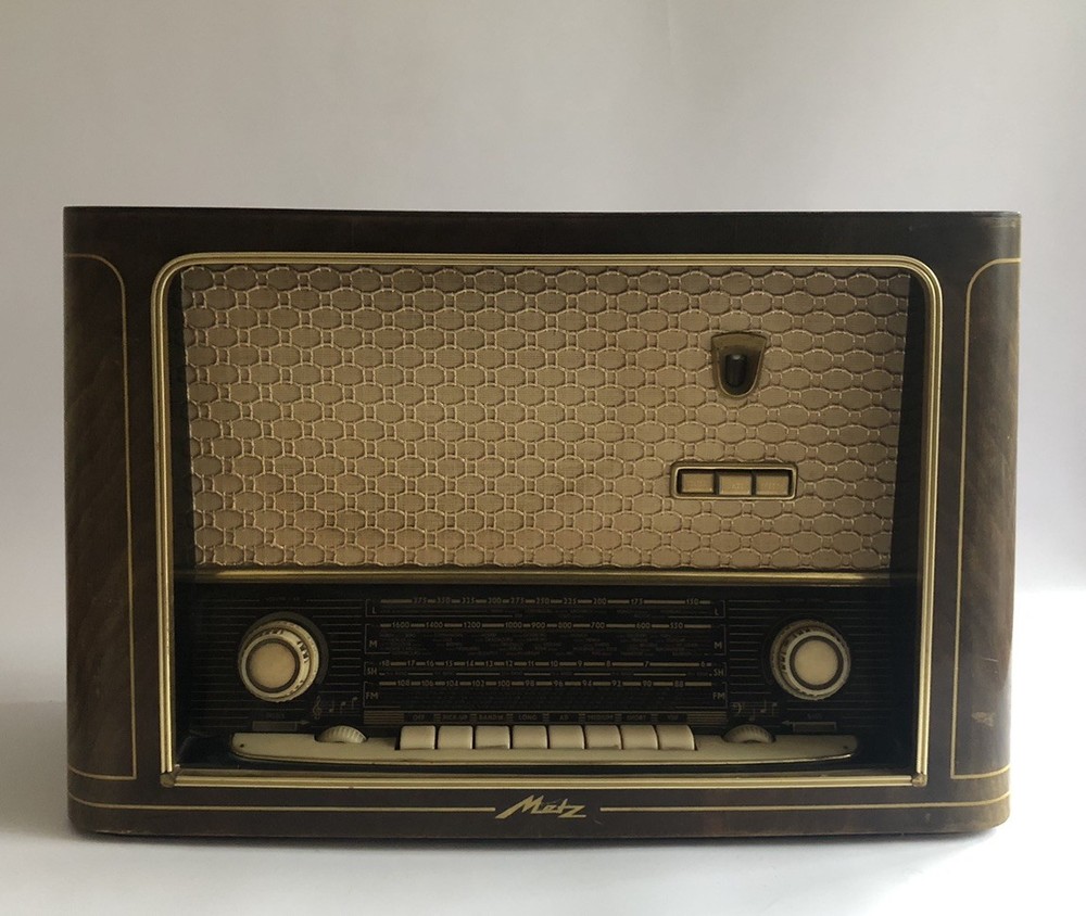 METZ 308 MCM Large Tabletop Tube AM FM SW Radio Germany As Is Parts or Repair