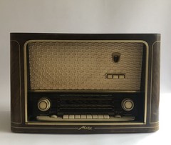 METZ 308 MCM Large Tabletop Tube AM FM SW Radio Germany As Is Parts or Repair