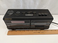 Watch Video! VTG Soundesign AM/FM Alarm Clock Radio Cassette Player Model 3827