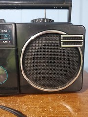 MAGNAVOX Stereo Radio Cassette Recorder D 8095/17 BOOM BOX, 1985, black, WORKS