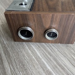 Vintage Panasonic Woodgrain Flip Clock Radio Alarm AM FM w Day Display RC-7053