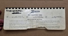 Vintage Zenith Royal 1000-D Trans-Oceanic Wavemagnet Radio FOR PARTS/REPAIR