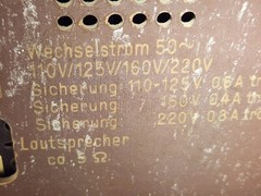 Grundig 2043 w/3D Vintage Short Wave Radio Klang German FOR PARTS NON-WORKING