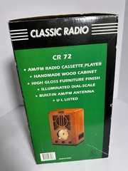 Crosley CR72 AM/FM Cassette Radio Wood Cabinet Classic 1998 NOS w/ Box