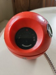 50 yr anniv. Panasonic &rsquo;70s Red Atomic Ball AM Radio made for Osaka Expo WORKS!