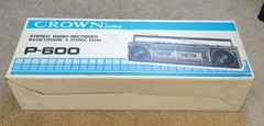 VTG Crown Japan Stereo Radio Recorder Magnetophone Stereo Radio P-600 Boombox