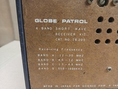 Tandy Corp.Science Fair Globe Patrol 4 Band Sort Wave Radio Japan PLEASE READ