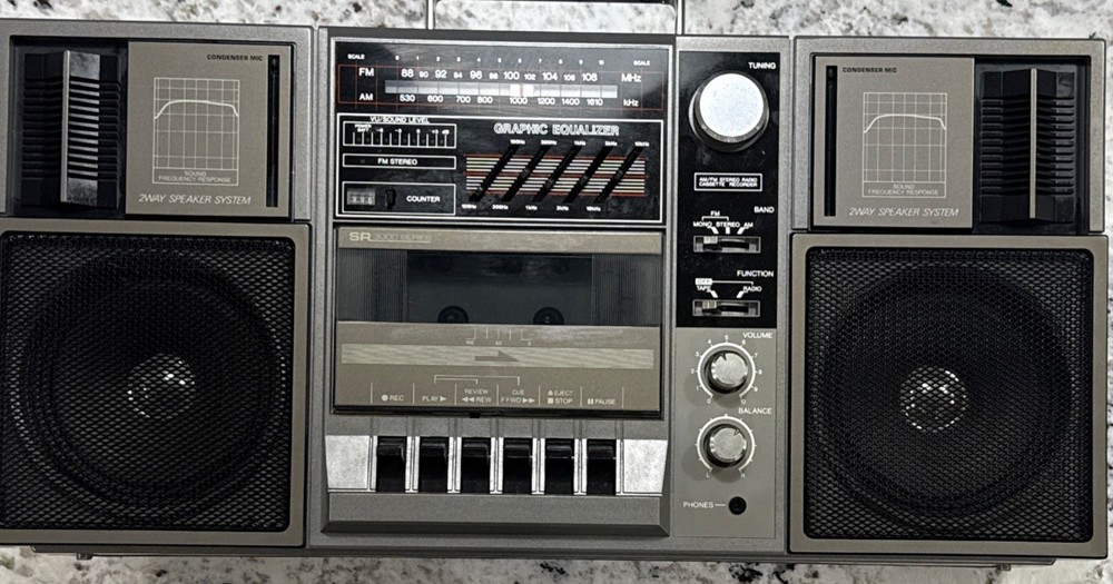 Vintage 1980s 80s Sears SR 3000 Stereo Boombox Radio Sears Japan Supe CLEAN