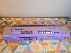 Vtg Lenoxx Sound AM/FM Stereo Radio/Duel Cassette Recorder,#CT-743,Working,1986.