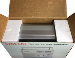 Stewart Radio ST874 Am Fm TV1 TV2 WB Portable Radio New Vintage Silver Chrome