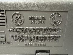 Vintage GE AM/FM Radio Cassette Recorder Portable Model 3-5264A Tested
