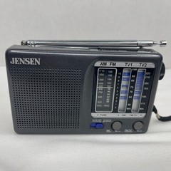 Jensen MR-400 AM FM TV 12 Channel Portable Radio Receiver Tested Works Vintage