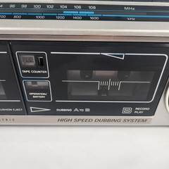 Vintage GE Mini AM FM FM Stereo Dual Cassette Recorder 3-6210 Excellent Box