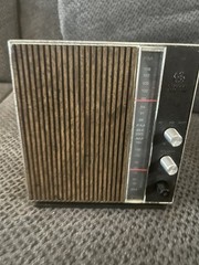 Vintage GE Radio T2259D Am/Fm Plastic Wood Grain Look – Sounds Great -Light Wear