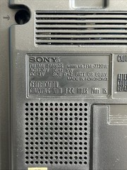 Sony AM/FM Radio 2 Band Receiver Model TFM-7720W Vintage Working