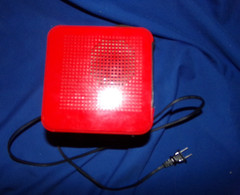 Vintage Randix Red Cube Box Square Cassette, Clock, AM/FM Radio – Works