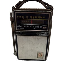 Vintage GE General Electric Portable Radio AM/FM 15 Transistor P-975D USED WORKS