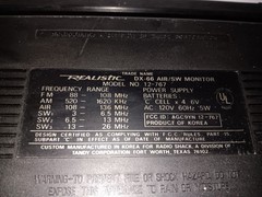 VTG REALISTIC RADIO SHACK AM/FM DX-66 AIR/SW MONITOR MODEL 12-767 TESTED-WORKS