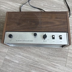 Vintage Panasonic Woodgrain Flip Clock Radio Alarm AM FM w Day Display RC-7053