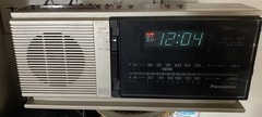 Vintage Panasonic RC-6310 Digital FM/AM Dual Wake Up Alarm Clock Radio Works