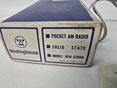 Vintage Westinghouse Pocket AM Radio Model RPA 5200A  w/ Box & Papers – Preowned