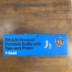 GE FM/AM Personal Portable Radio with Two-Way Power 7-2660 Headset Capable