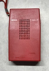Emerson Red P-4000 Pocket Am Radio Solid State w/Box And Manual “Tested”