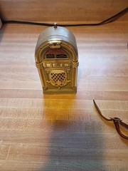 Jukebox Shaped 50s Radio AM FM Model JB-21 Gray Vtg Works Small 6&Prime; Unbranded