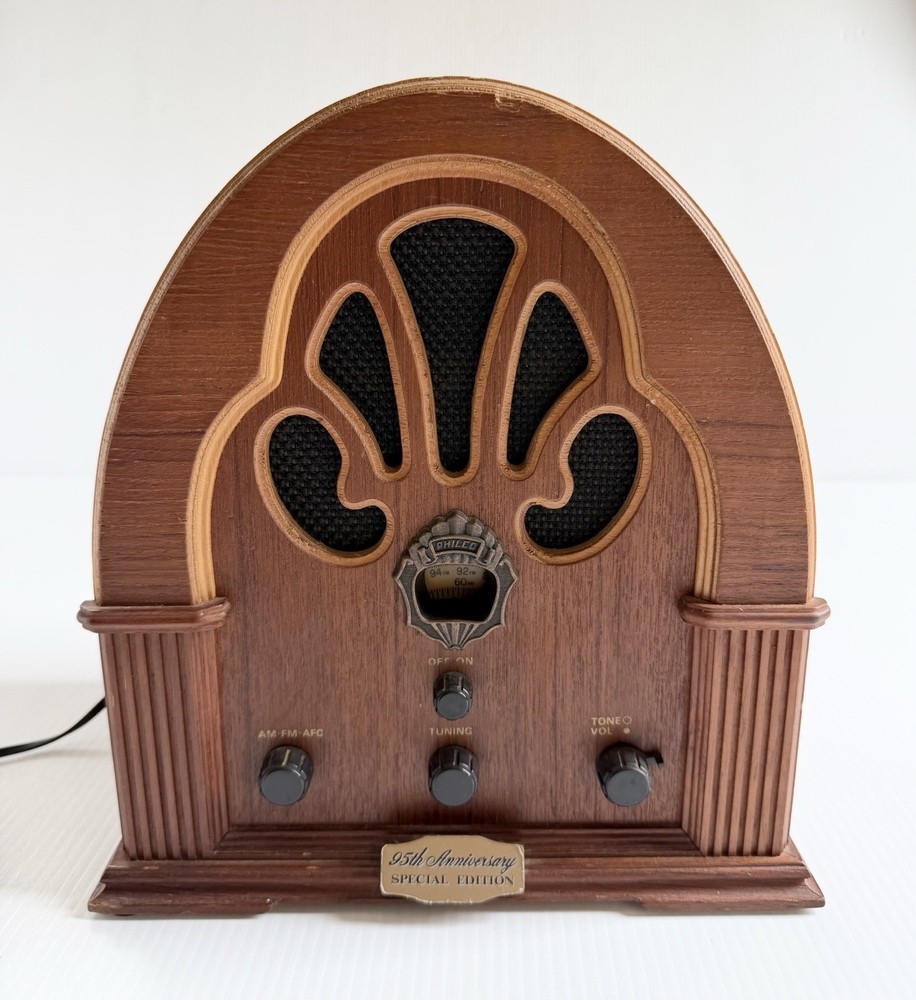 Vintage Philco 95th Anniversary Cathedral AM/FM Radio Special Edition, READ