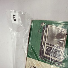 General Electric Portable Radio Brown Solid State 7-2877F AC DC Manual (No work)