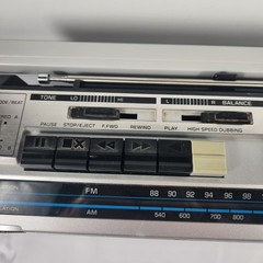 Vintage GE Mini AM FM FM Stereo Dual Cassette Recorder 3-6210 Excellent Box