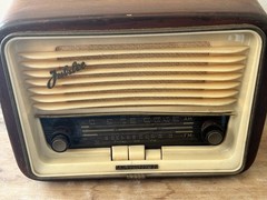 Vintage Telefunken Jubilee Export 1950s Tube Radio AM/FM Works West Germany