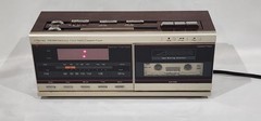 Vintage JCPenney 680-3090 AM/FM Clock Radio Cassette Player Woodgrain – WORKING
