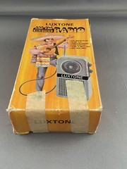 Vintage Luxtone AM/FM Portable Radio Original Box Hong Kong D2379A Needs Repair