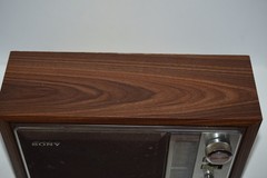 Vintage Sony AM/FM Tabletop Radio Woodgrain ICF-9740W Tested
