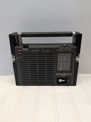 Vintage Sony Solid State Radio TFM-8100W Portable Weather AM FM VHF WB – Tested!