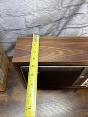 Vintage Sony ICF-9740W Tabletop FM/AM Radio Simulated Wood W/ Box Tested