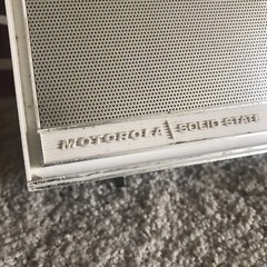 Vintage Motorola AM Radio – Black White Silver – Tested Works – 1960’s? Prop?