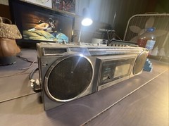 Vintage Radio Retro 1980&rsquo;s Sears Roebuck & Co SR-3000 Series – Red(Burg) Boombox