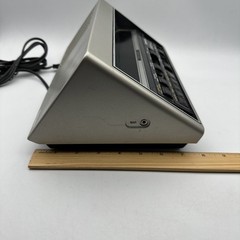 Vintage Silver Digital Hitachi Clock/Radio/Alarm AM/FM Model KC-680H Works!!