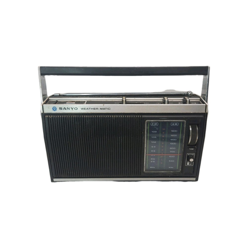Sanyo Weathermatic Vintage AM FM Weather AC/DC Radio Model RP 7410 Japan 1970&rsquo;s